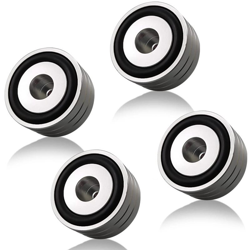 Tertullus 4 Sets High-End HiFi Aluminum Speaker Feet, Shock Base Pad Spikes,40x20mm,Shockproof Stand Pad for HiFi Devices Amplifier Turntable DAC Recorder CD (Silver) - Image 2
